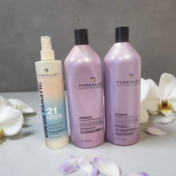 Pureology Hydrate Shampoo Conditioner 33.8 oz & 21 Essential Benefits 13.5 oz - Picture 1 of 4